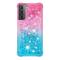  Samsung Galaxy S21 - Shockproof Quicksand Skal - Rosa/Blå