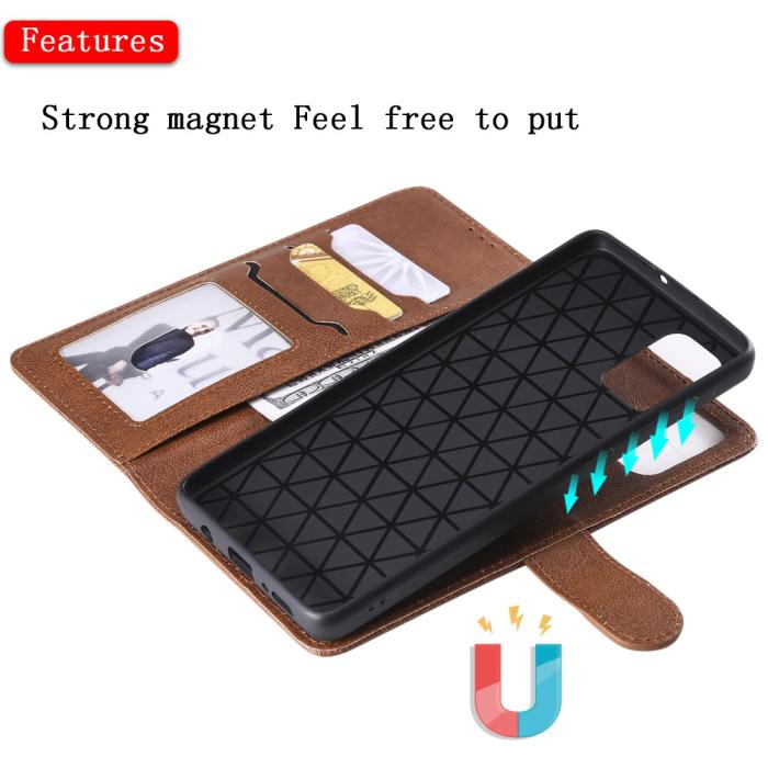 Bild 5,  Samsung Galaxy A71 - 2in1 Magnet Skal / Plånboksfodral - Brun