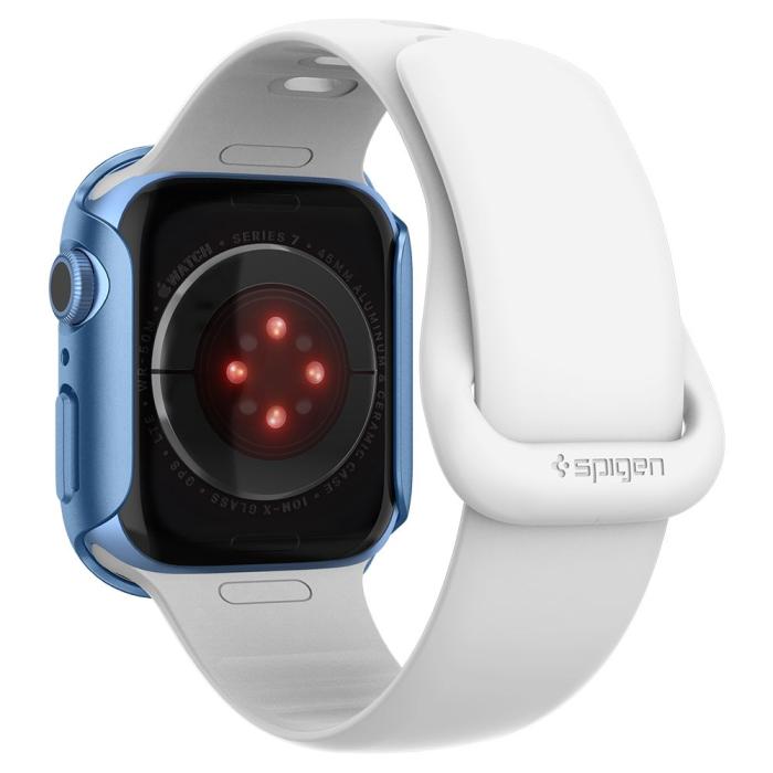 Bild 3, Spigen Spigen Apple Watch 7/8 45 mm Skal Thin Fit Blå