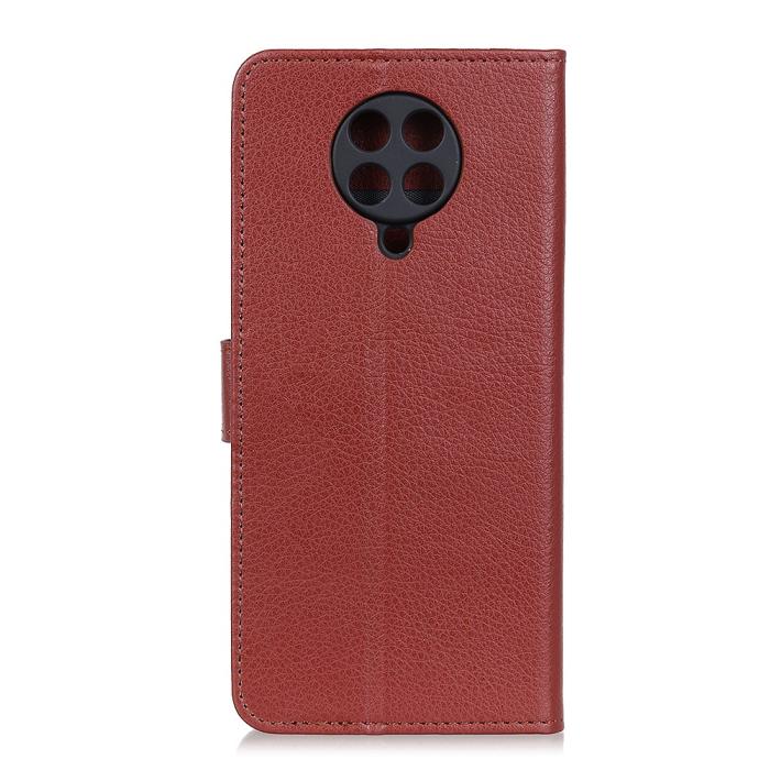 Bild 2,  Xiaomi Poco F2 Pro - Litchi Plånboksfodral - Brun