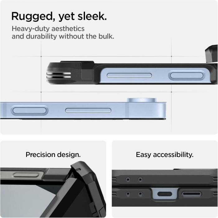Bild 5, Spigen Spigen Galaxy Z Flip 7 FE / 6 Skal MagSafe Tough Armor Pro Svart