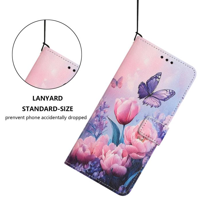 Bild 4,  Samsung Galaxy A27 5G Fodral Läder Blommor Rosa