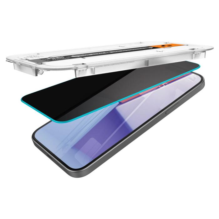 Bild 5, Spigen Spigen iPhone 15 Plus Skärmskydd GLAS.tR 