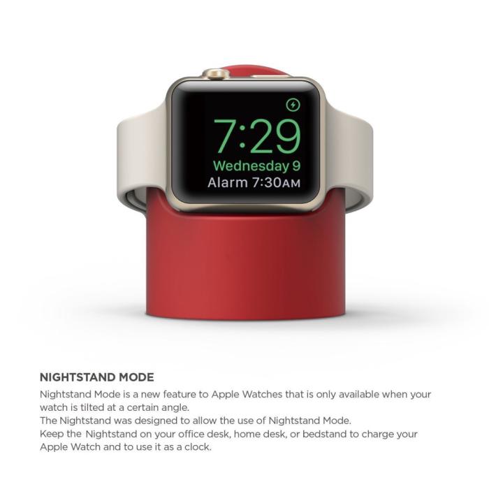 Bild 2,  Apple Watch Silikon Stativ Röd
