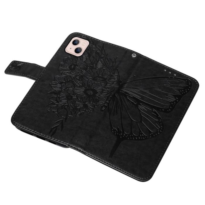 Bild 4,  iPhone 15 Fodral Med Tryck Fjäril Svart
