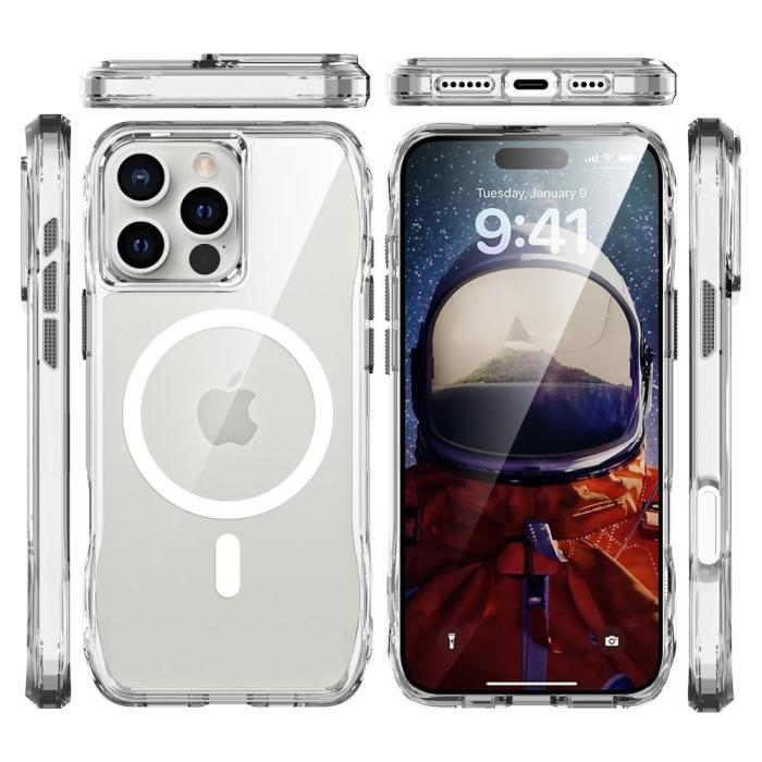 Bild 3,  iPhone 16 Pro Skal MagSafe Shockproof Hybrid Transparent