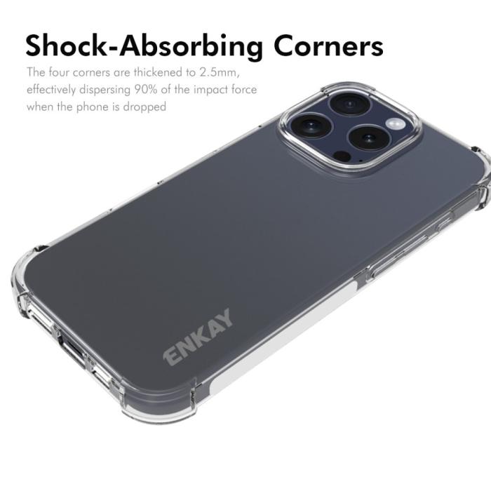 Bild 2, ENKAY ENKAY iPhone 16 Pro Skal Shockproof Transparent