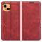  iPhone 13 Fodral Solid Läder Röd