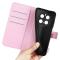  Honor Magic7 Pro Fodral Litchi Läder Ljus Rosa