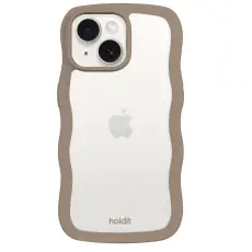 holdit holdit iPhone 15/14/13 Skal Wavy Mocha Brown Transparent