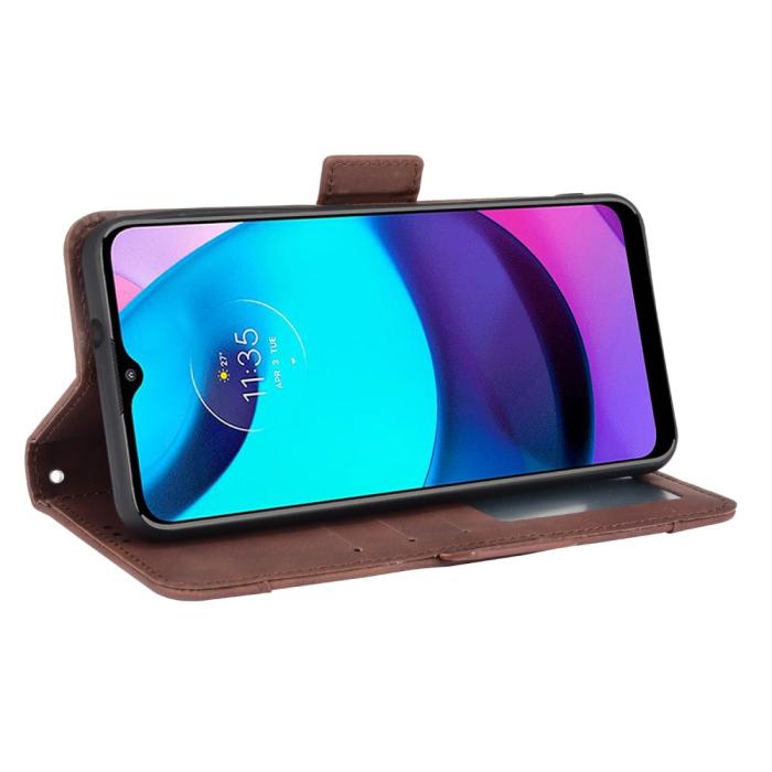 Bild 5,  Motorola Moto E20 Fodral Med Avtagbart Kortfodral Brun