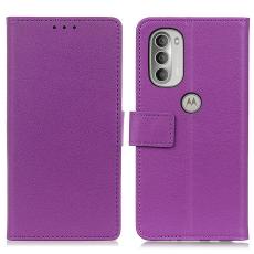  Motorola Moto G51 Fodral L&auml;der Lila