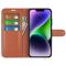  iPhone 15 Plus Fodral Litchi Textur Brun