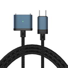  2m 140W USB-C - MagSafe 3 Magnetisk Nylon Kabel Bl&aring;
