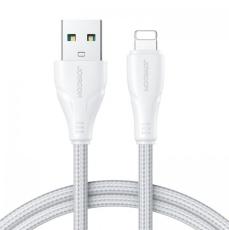 JOYROOM Joyroom 2m 2.4A Lightning Nylon Laddningskabel Vit