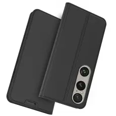  Sony Xperia 1 VII Fodral Flip L&auml;der Svart
