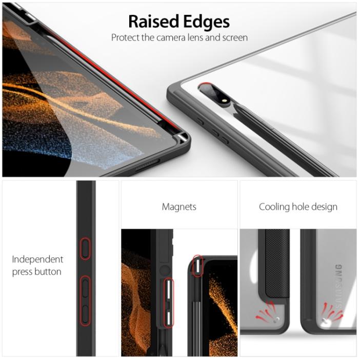 Bild 3, DUX DUCIS DUX DUCIS Galaxy Tab S8 Ultra Fodral TOBY Tri-Fold Svart