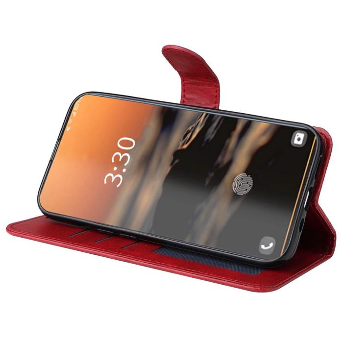 Bild 3,  Samsung Galaxy S23 Ultra Fodral Läder Röd
