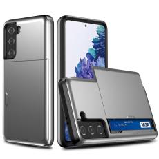  Samsung Galaxy S21 - Hybrid Skal Med Kortfack - Gr&aring;