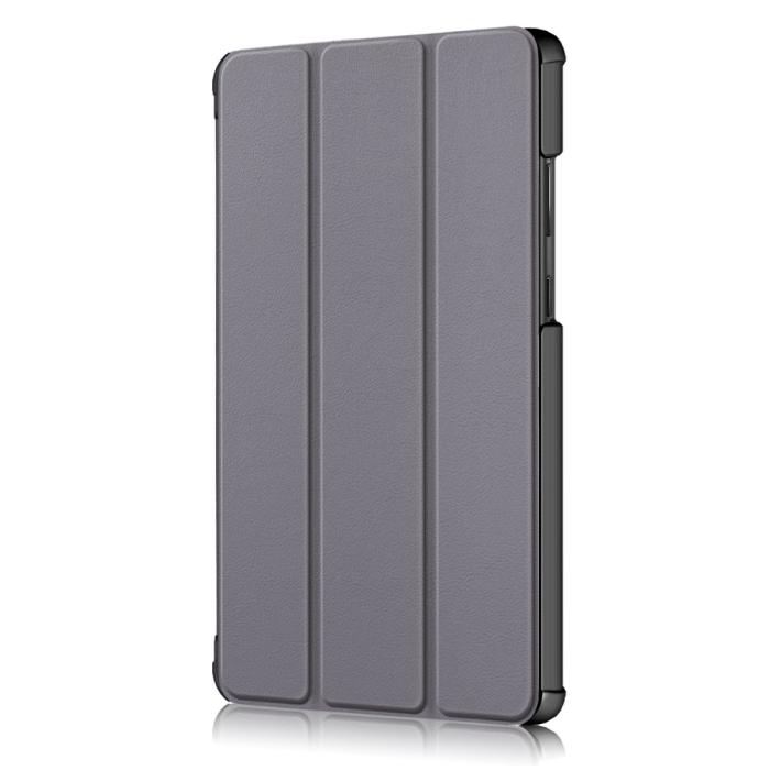 Bild 4,  Lenovo Tab M8 2nd Gen (HD) Litchi Tri-Fold Fodral Grå