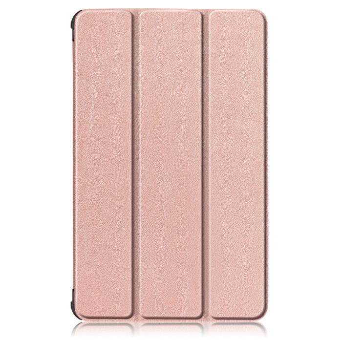 Bild 2,  Lenovo Tab M8 2nd Gen (HD) Litchi Tri-Fold Fodral Roséguld
