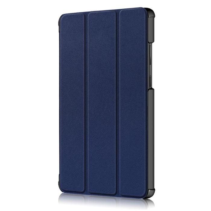 Bild 4,  Lenovo Tab M8 2nd Gen (HD) Litchi Tri-Fold Fodral Mörk Blå