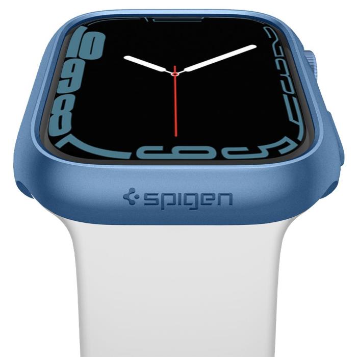Bild 6, Spigen Spigen Apple Watch 7/8 45 mm Skal Thin Fit Blå