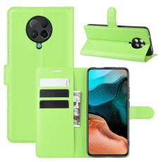  Xiaomi Poco F2 Pro - Litchi Pl&aring;nboksfodral - Gr&ouml;n