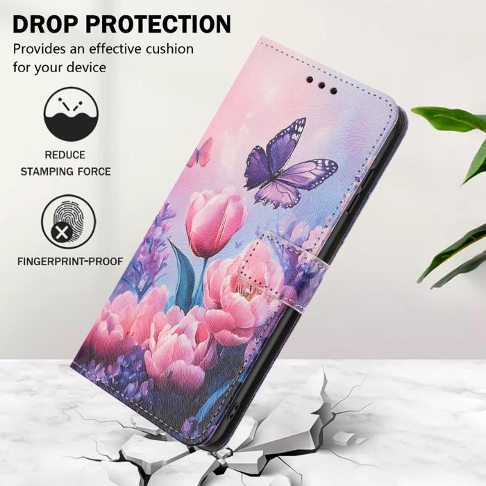 Bild 5,  Samsung Galaxy A27 5G Fodral Läder Blommor Rosa