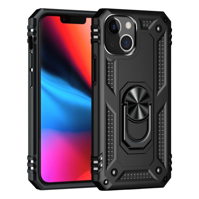 Bild 2,  iPhone 14 Plus Skal Shockproof Ring Svart