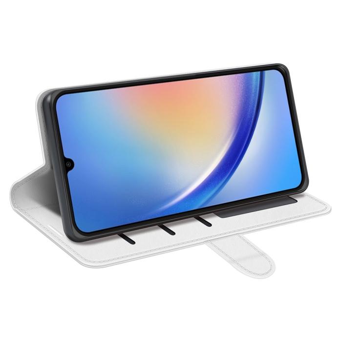 Bild 3,  Samsung Galaxy A35 5G Fodral Crazy Horse Läder Vit