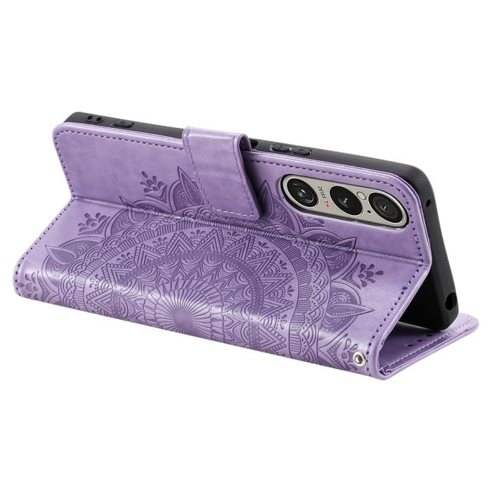 Bild 4,  Sony Xperia 1 VII Fodral Mandala Läder Lila