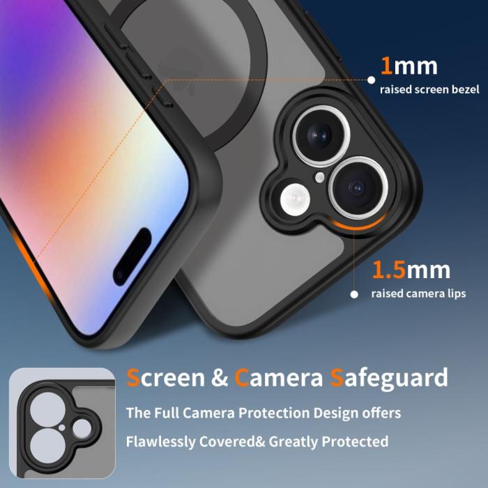 Bild 2, Tech-Protect Tech-Protect iPhone 17 Skal MagSafe BasicMag Matt Svart