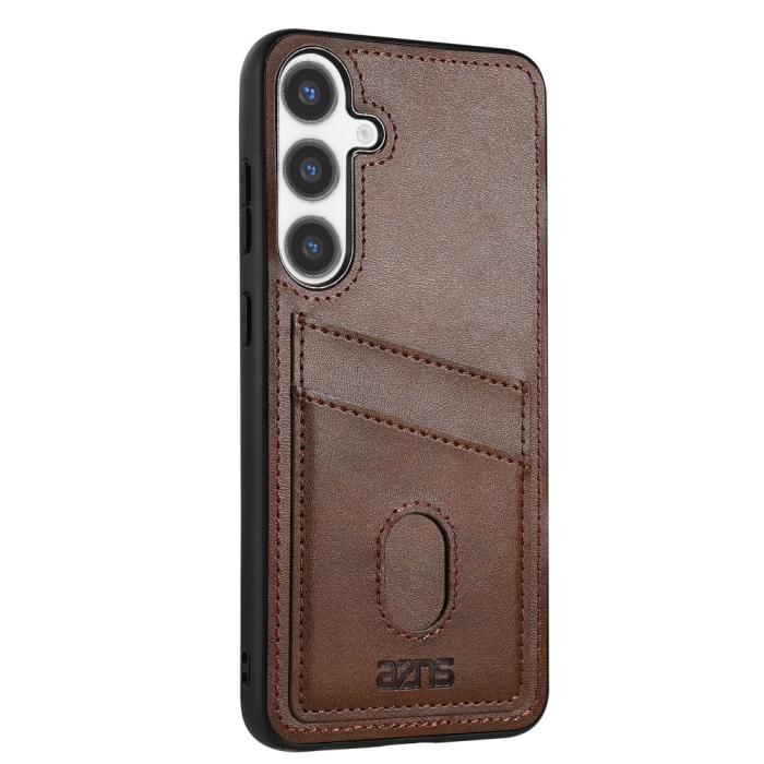 Bild 2, AZNS AZNS Samsung Galaxy S25 Skal Med Kortfack Läder Brun