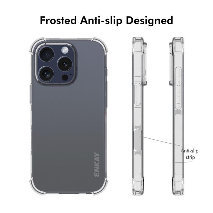 Bild 4, ENKAY ENKAY iPhone 16 Pro Skal Shockproof Transparent