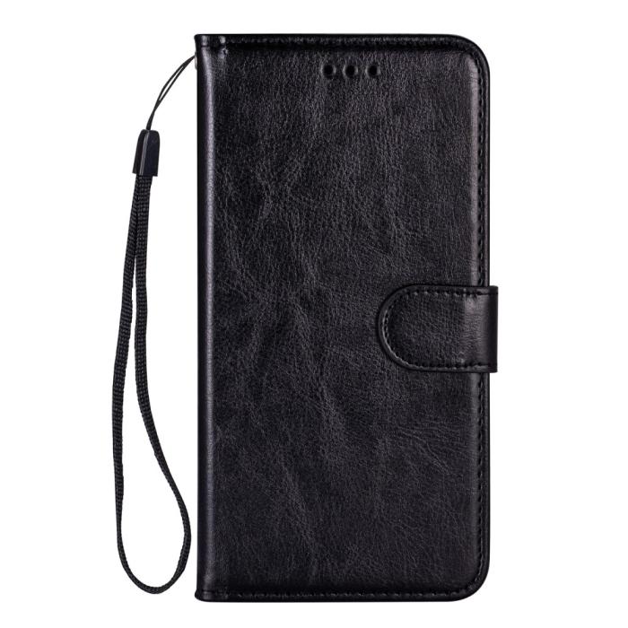 Bild 3,  iPhone 13 Pro Max Fodral Crazy Horse Läder Svart