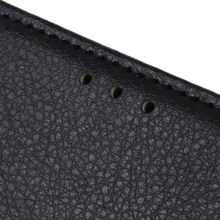 Bild 5,  OnePlus Nord 2T 5G Fodral Litchi Läder Svart