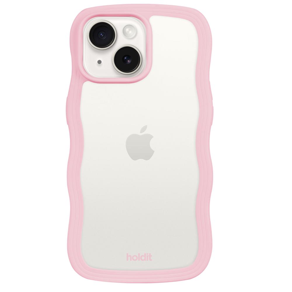 holdit holdit iPhone 15/14/13 Skal Wavy Pink Transparent
