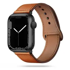 Tech-Protect Tech-Protect &Auml;kta L&auml;der Armband Apple Watch 42/44/45/46/49 mm Brun