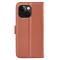  iPhone 15 Plus Fodral Litchi Textur Brun