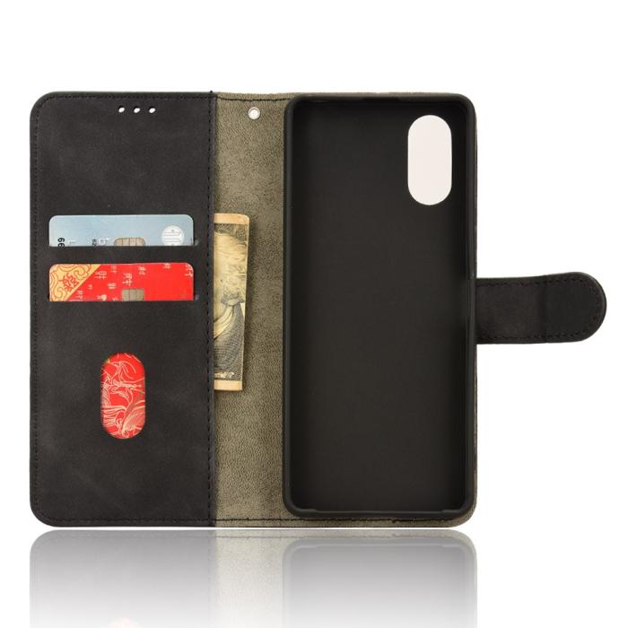 Bild 4,  Sony Xperia 10 VI Fodral Skin Touch Läder Fodral Svart