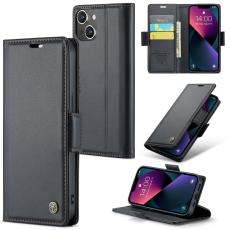 CASEME CASEME iPhone 15 Plus Fodral L&auml;der RFID Svart