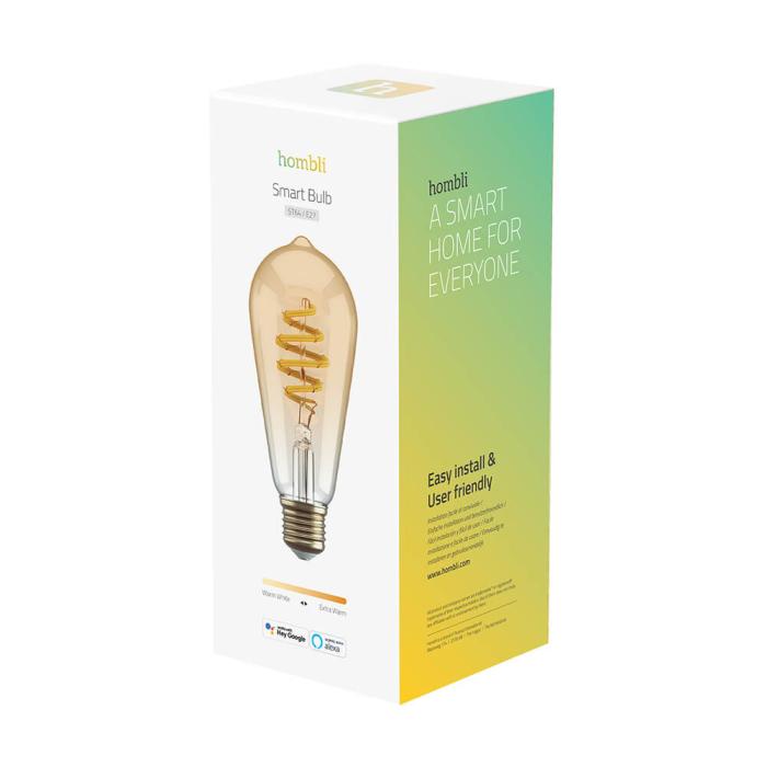Bild 2, Hombli Hombli Smart Lampa Glödtråd E27 ST64-Bärnsten CCT