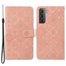  Samsung Galaxy S22 Plus Fodral Tryckta Mandala Blommor Ros&eacute;guld