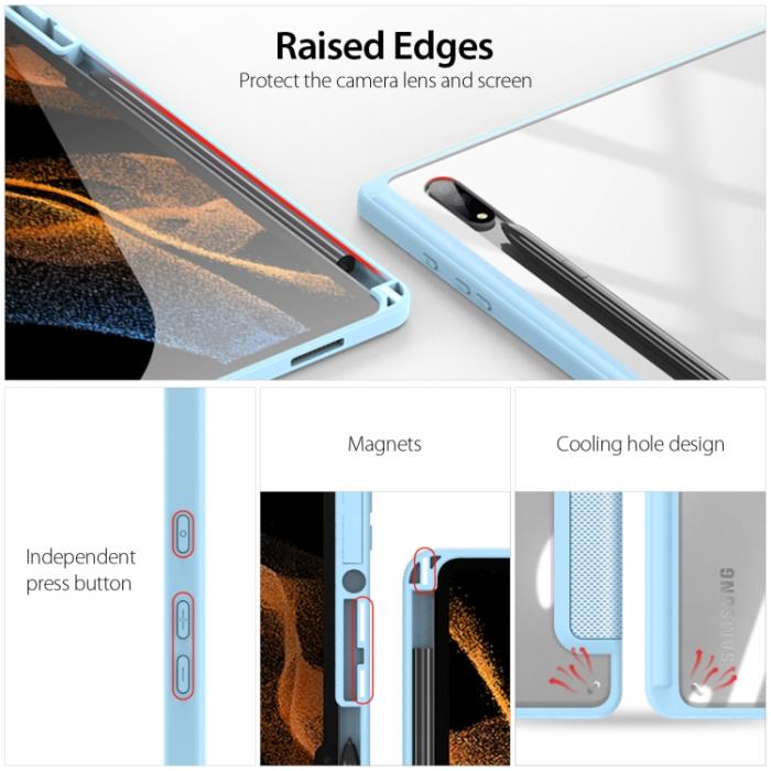 Bild 3, DUX DUCIS DUX DUCIS Galaxy Tab S8 Ultra Fodral TOBY Tri-Fold Blå