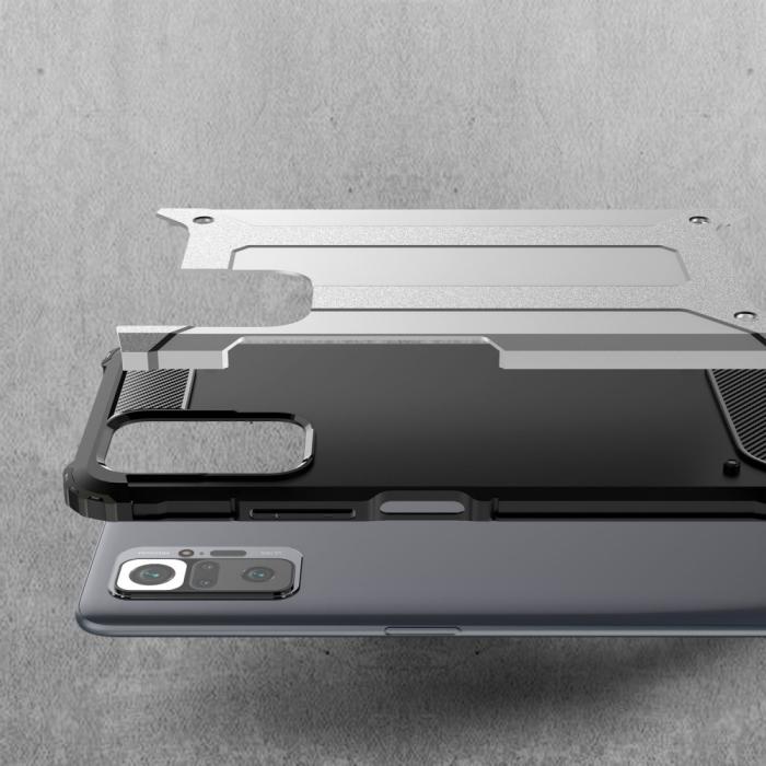 Bild 4,  Xiaomi Redmi Note 10 Pro - Shockproof Armor Hybrid Skal - Röd
