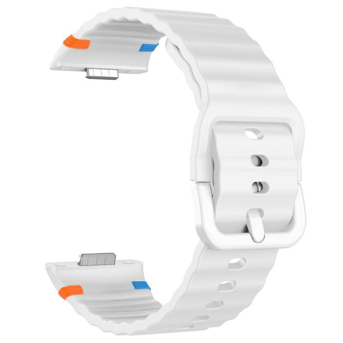 Bild 4,  Huawei Watch Fit 4 Pro / 4 / 3 Klockarmband Wave Silikon Vit