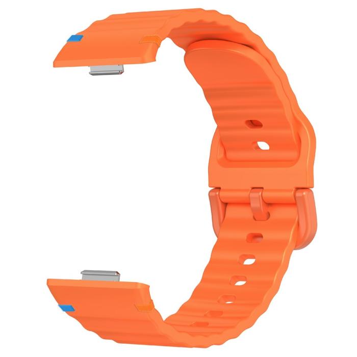 Bild 3,  Huawei Watch Fit 4 Pro / 4 / 3 Klockarmband Wave Silikon Orange