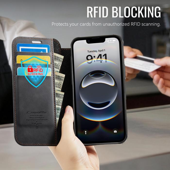 Bild 4, CASEME CASEME iPhone 16e/17e Skal RFID Plånbok Svart