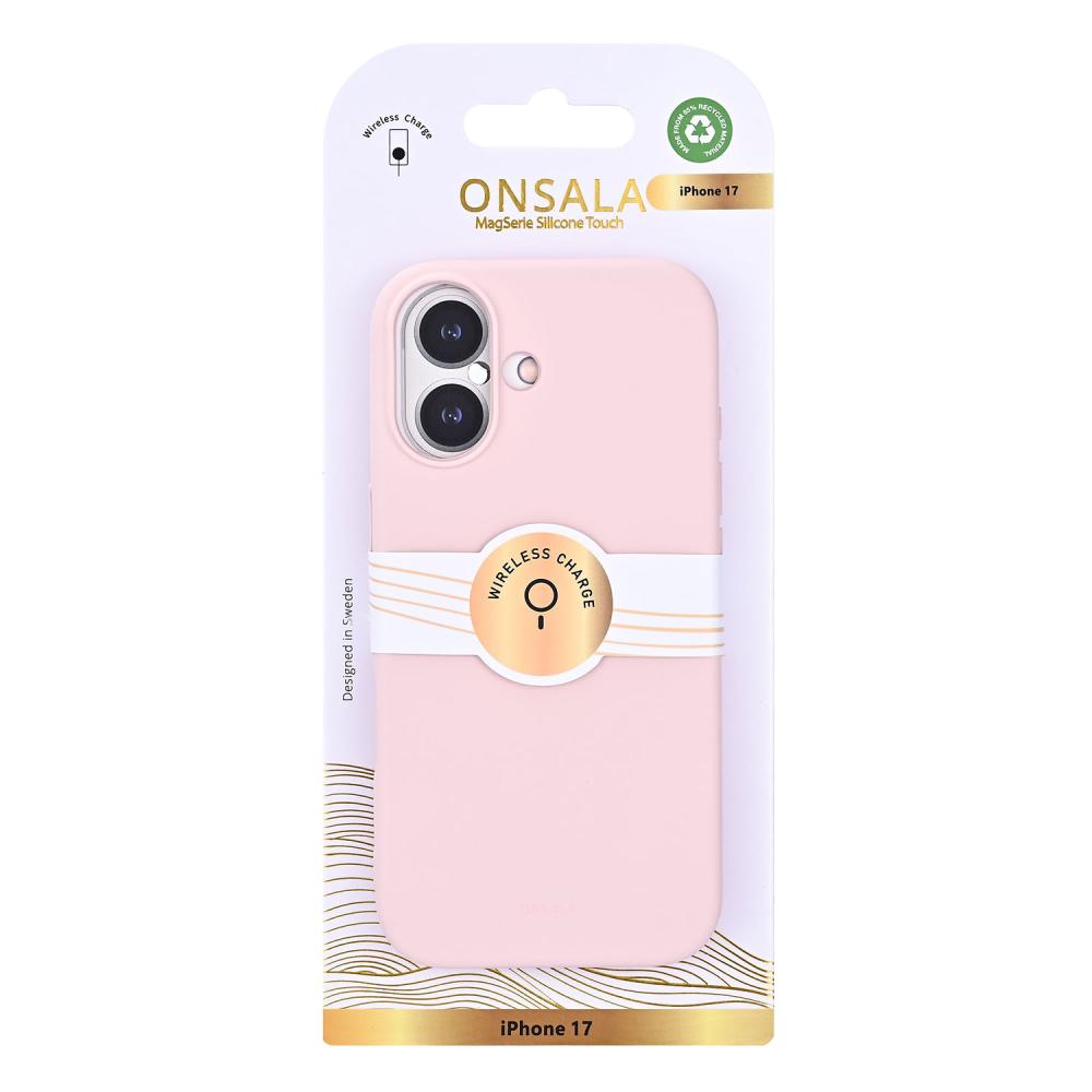 Onsala Onsala iPhone 17 Mobilskal Med Silikonkänsla Chalk Pink